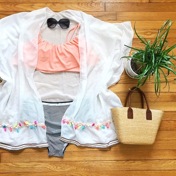 HP 3/28 ☀️ Tropical Tassel Kimono - Picture 2 of 6