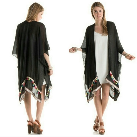 HP 3/28 ☀️ Tropical Tassel Kimono - Picture 5 of 6