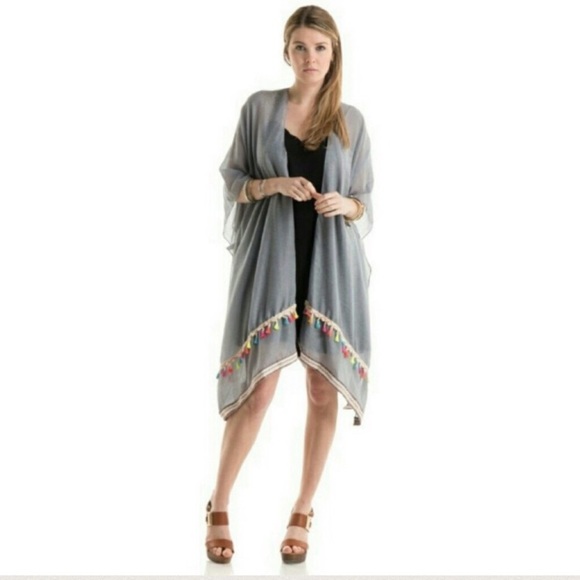 HP 3/28 ☀️ Tropical Tassel Kimono - Picture 6 of 6