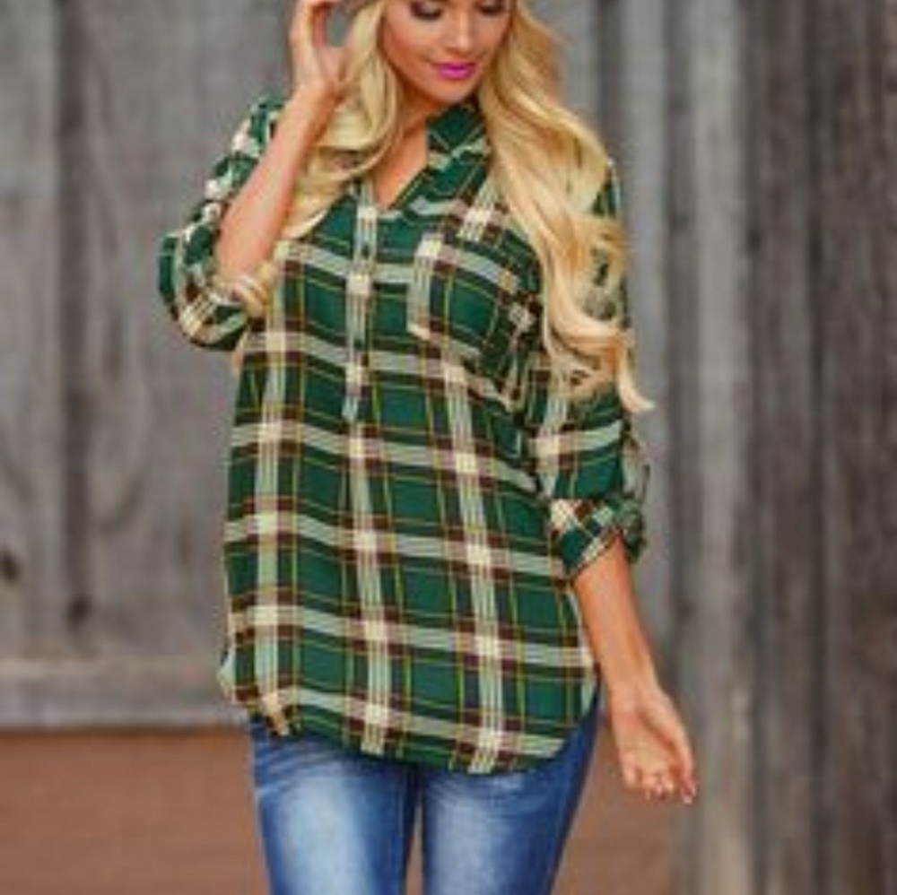 Plaid Blouse