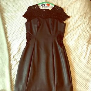 Leather and Lace Cutout dress by Guess
