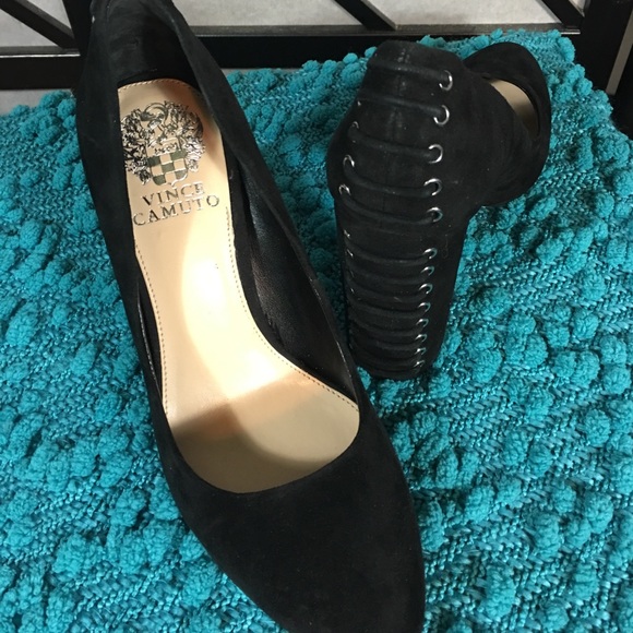 Vince Camuto Shoes - Vince Camuto Black Suede Heels NWT