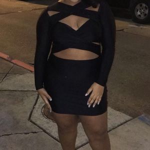Black cutout dress