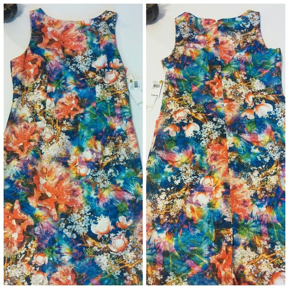 💎NWT °Chetta B Colorful Spring Floral Dress - Picture 4 of 6