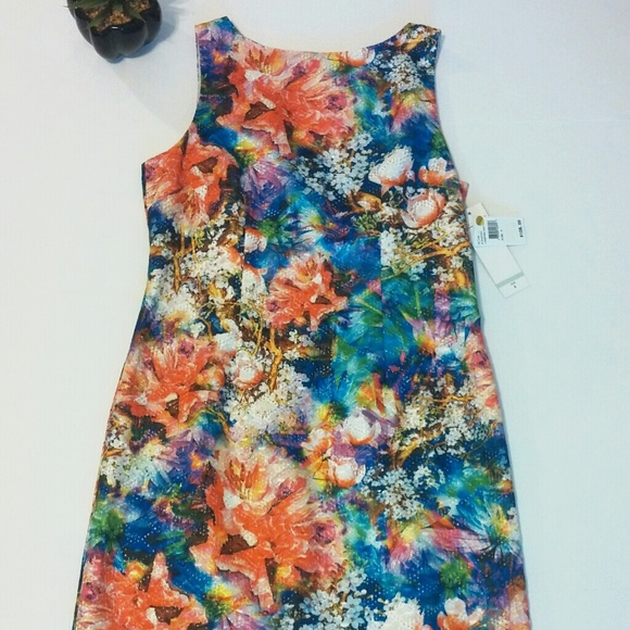 💎NWT °Chetta B Colorful Spring Floral Dress - Picture 6 of 6