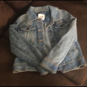 Jean jacket. Kids large fits like women's small.