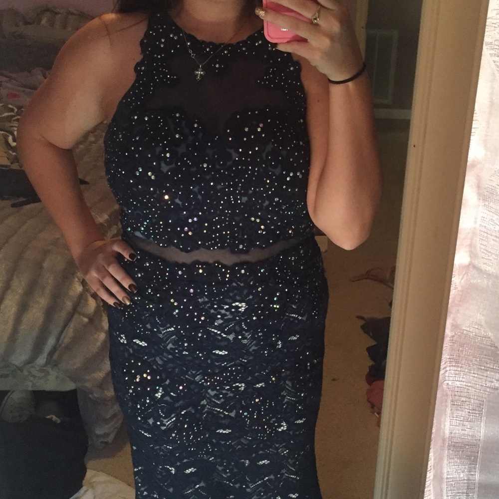 Blue prom dress