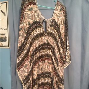 Charlotte Russe long green paisley tunic