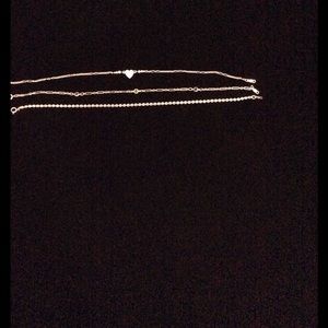 STERLING Ankle bracelet set of 3