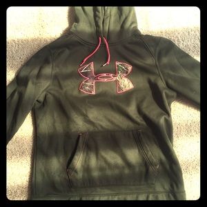 Under amour hoodie. With pink and cameo