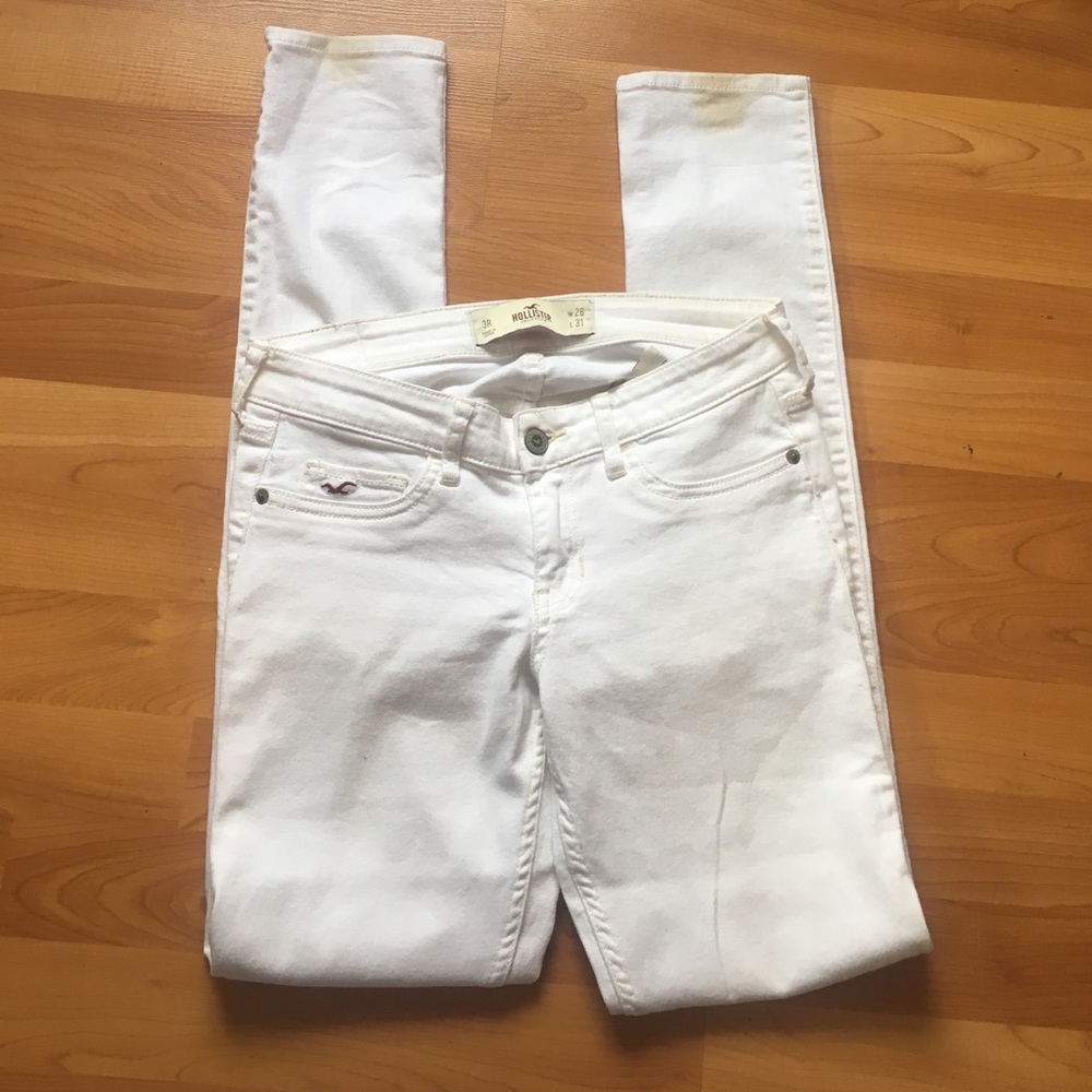 White hollister skinny jeans