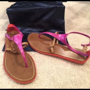 Sergio Rossi flat colored sandal