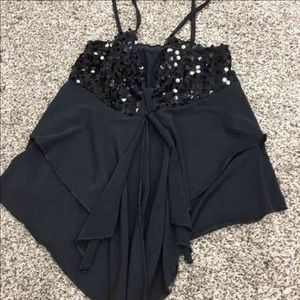 Dressy tank black shirt for women
