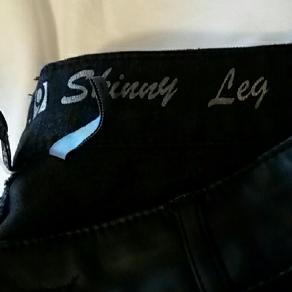 Faux Leather Black Jeans - Picture 5 of 7