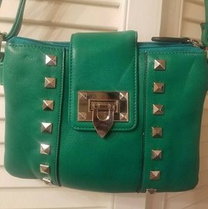 Kelly Green studded bag NWOT