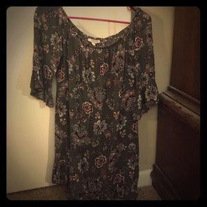 Off the shoulder flower dress