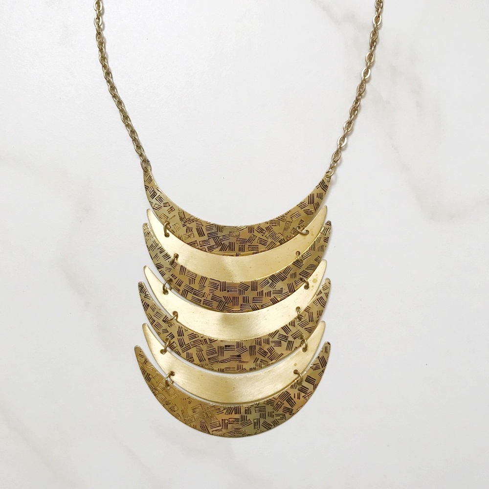 Gold statement necklace