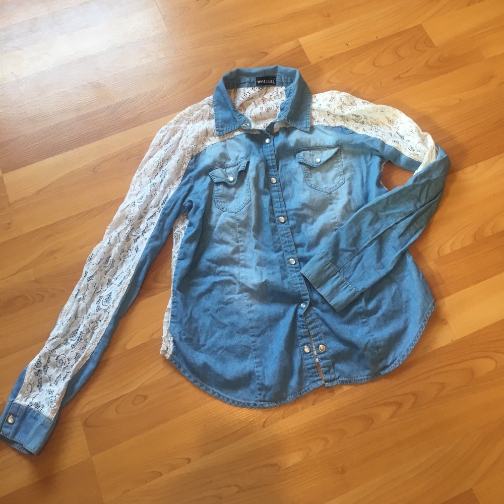 Button up jean shirt