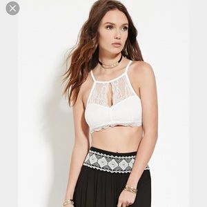 Scalloped Lace Cropped Cami/ Bralette