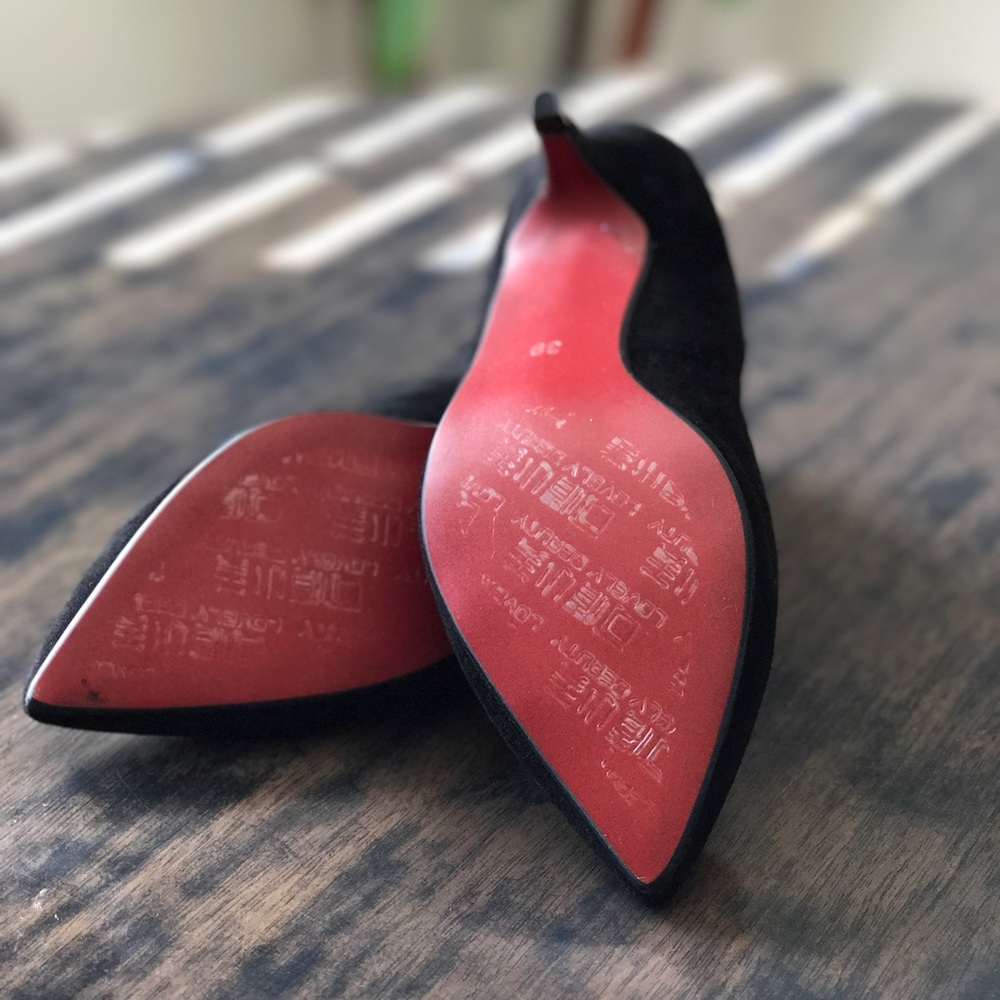 "Lovely Beauty" Red Bottom Mini-Heels, size 7.5 👠