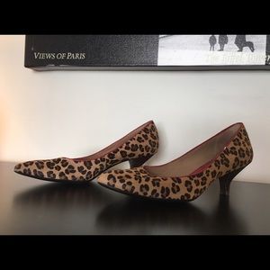 Franco Sarto Leopard Print Kitten Heel