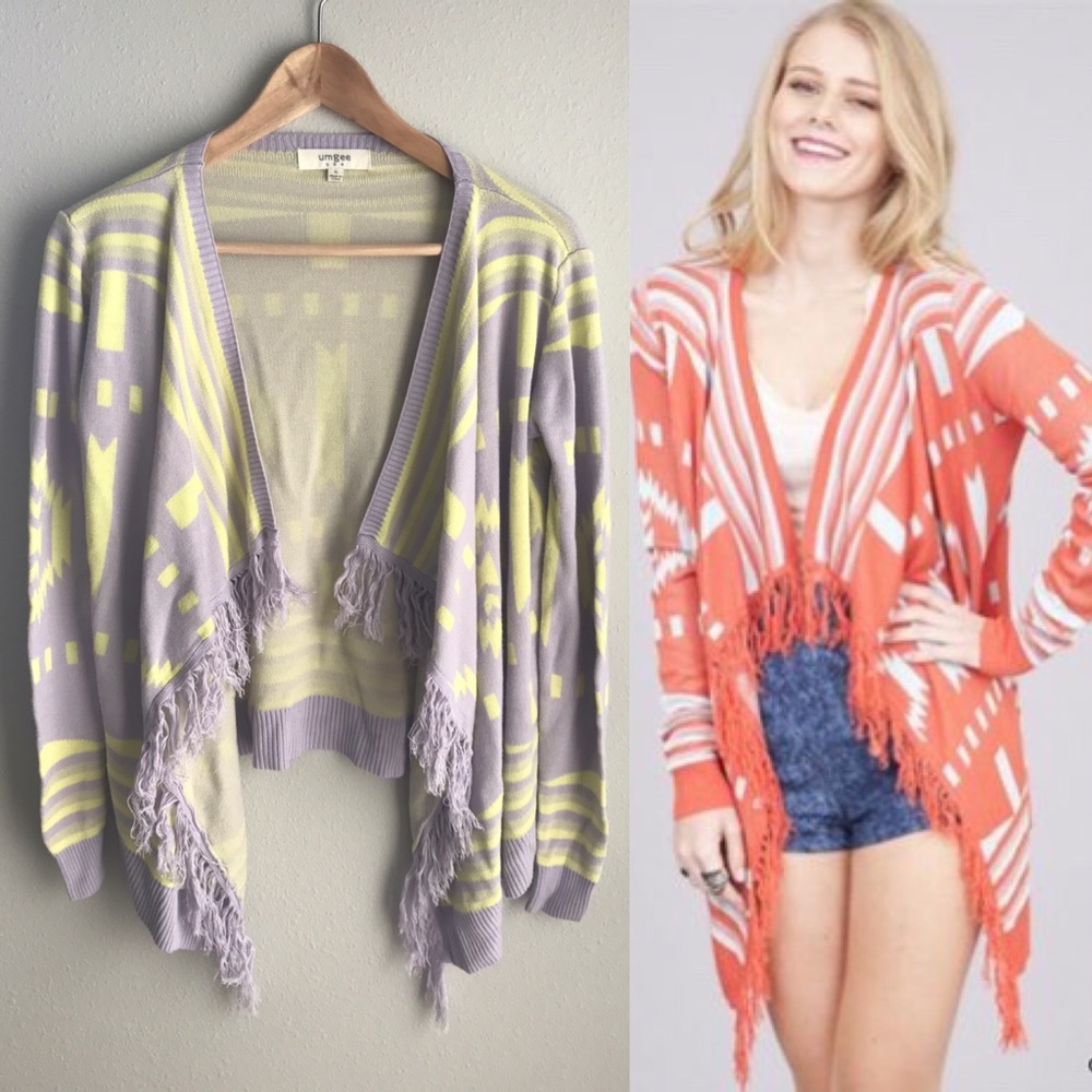 ✨FINAL SALE✨ Boutique Aztec Print Fringe Sweater