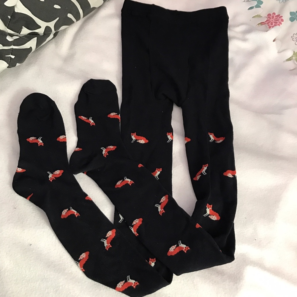 Fox print tights