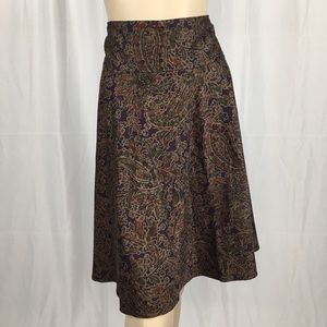 Vintage American Living Paisley A-line Skirt