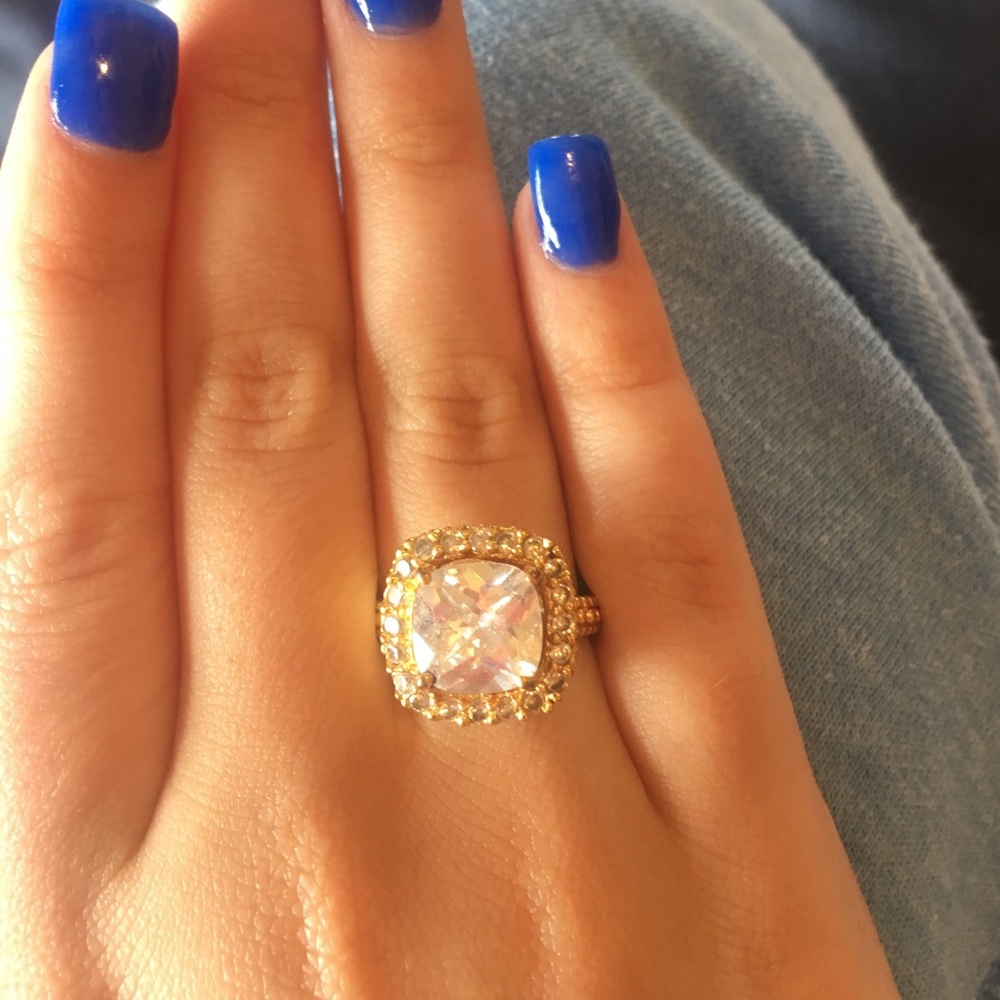 Gold and diamond ring