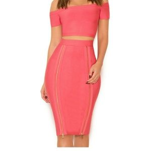 Bandage 2 piece Skirt set