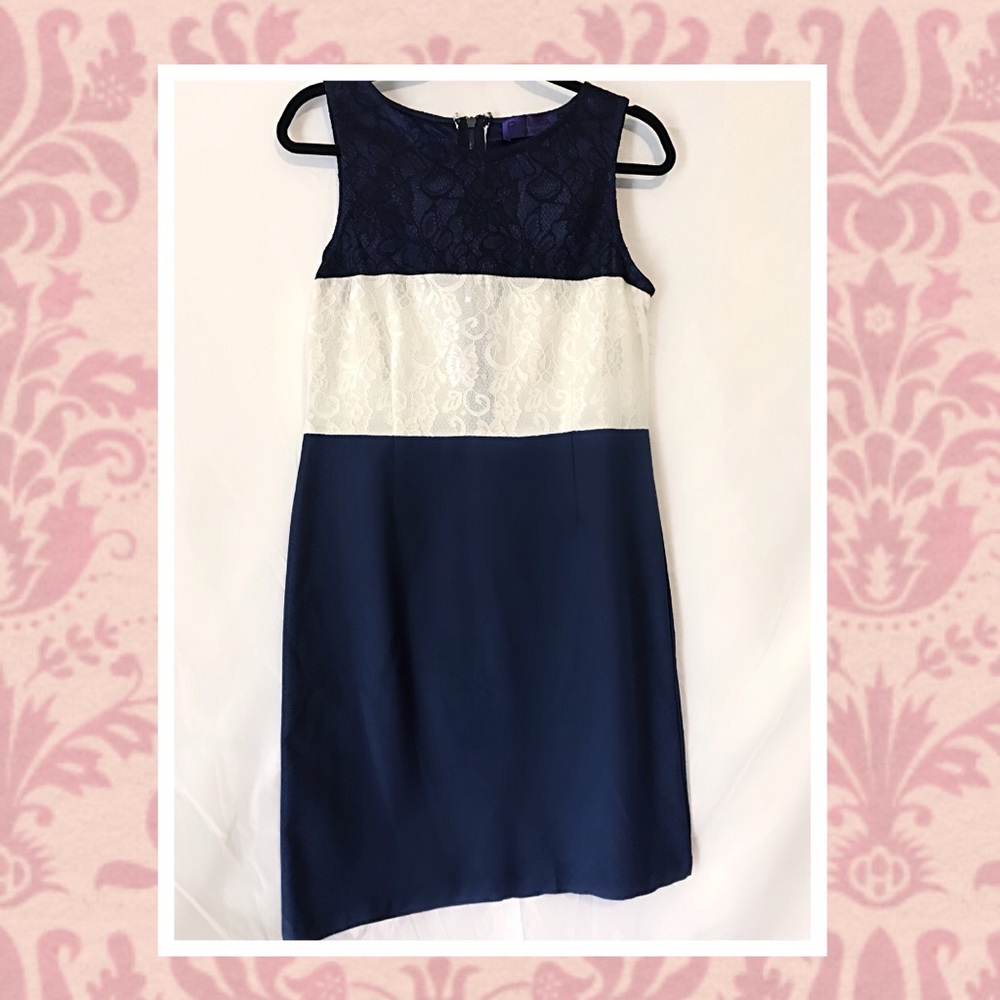 Gorgeous P Luca Floral Lace Sheath Dress, NWT.