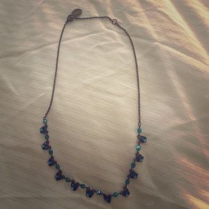 Michal Negrin flower necklace w Swarovski crystals