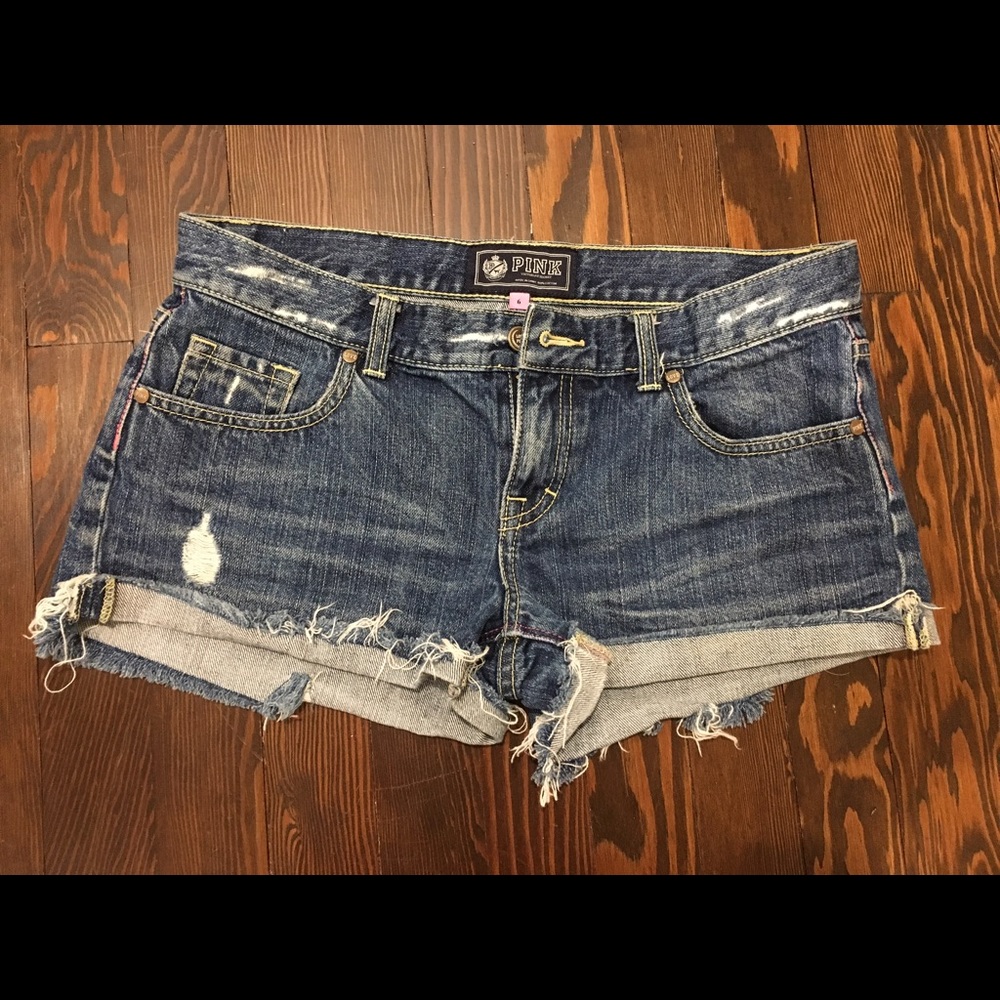 Victoria Secret Pink ripped jean shorts!