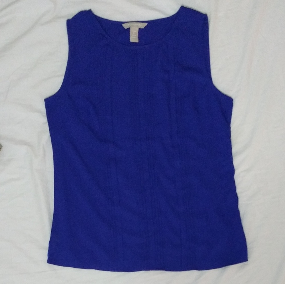 NWOT Banana Republic Royal Blue Sleeveless Blouse