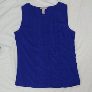 NWOT Banana Republic Royal Blue Sleeveless Blouse