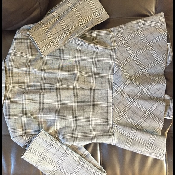 Banana Republic Gray Striped Blazer Sport Peacoat - Picture 4 of 5