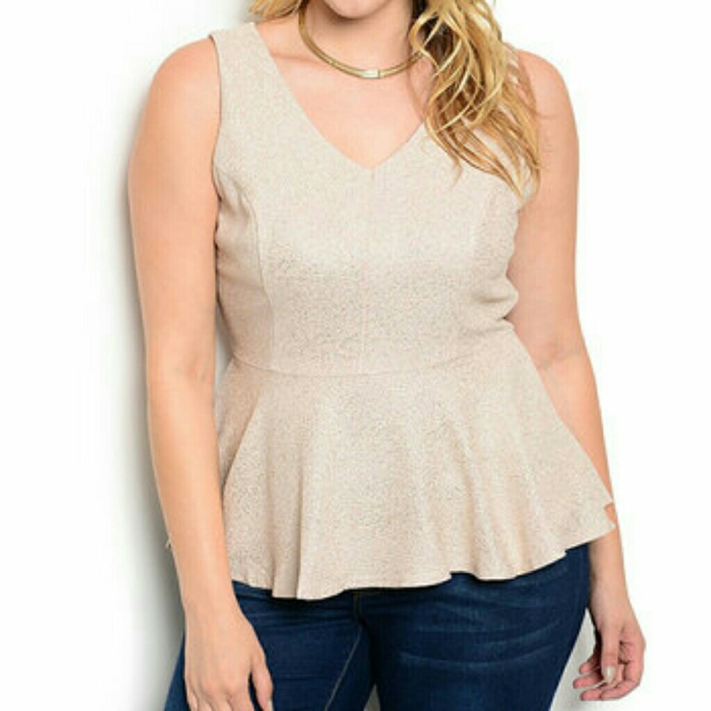 Sparkly Gold/Taupe Top