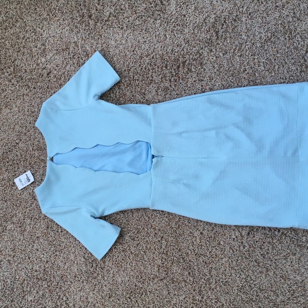 Gorgeous Pale Blue Open Back Dress