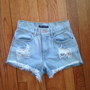High waisted brandy Melville denim shorts