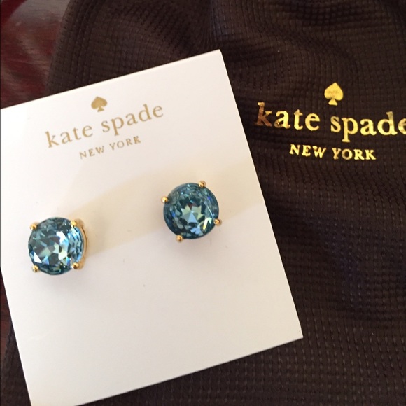 ‼️SOLD‼️ Kate Spade Earrings in Color Graceblue! - Picture 2 of 4