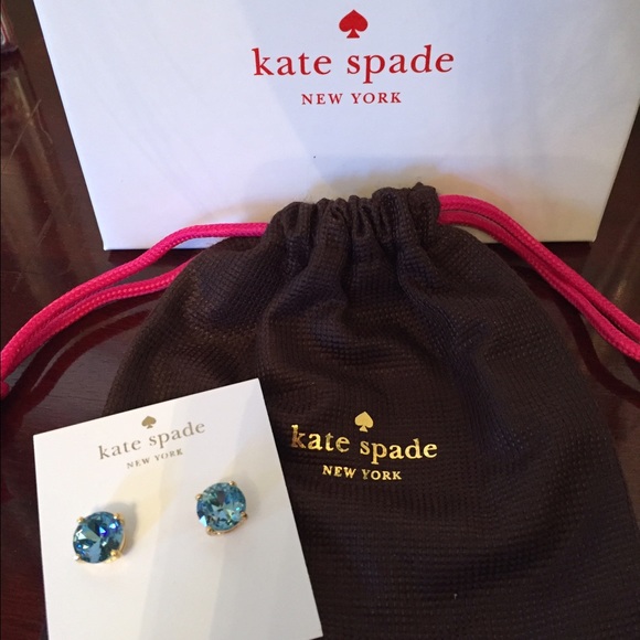 ‼️SOLD‼️ Kate Spade Earrings in Color Graceblue! - Picture 3 of 4