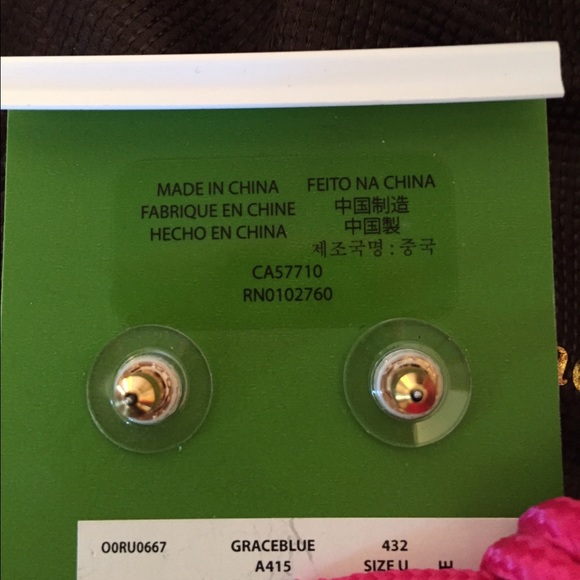 ‼️SOLD‼️ Kate Spade Earrings in Color Graceblue! - Picture 4 of 4