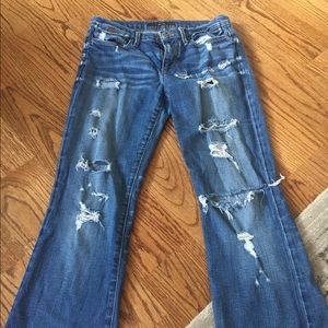 Distressed joes jeans