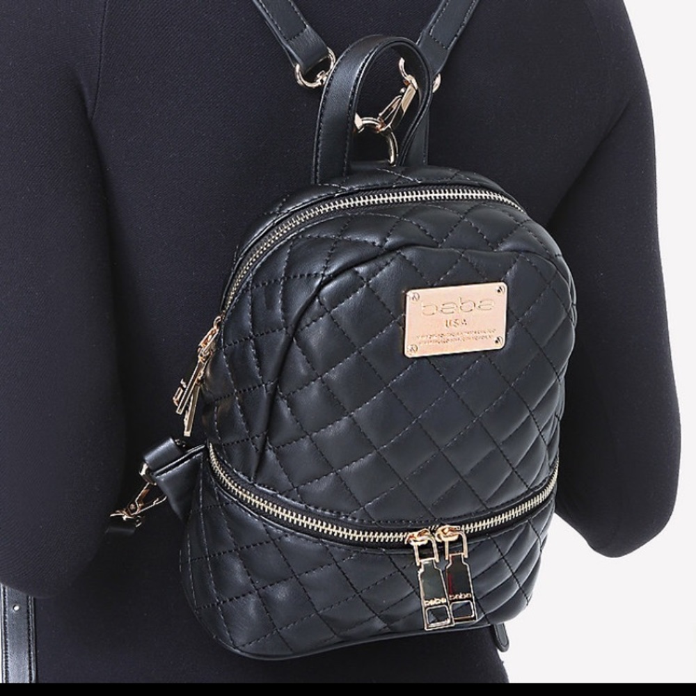 🌷SALE Treat yourself 💐 Bebe Mini Black Backpack - Picture 2 of 8
