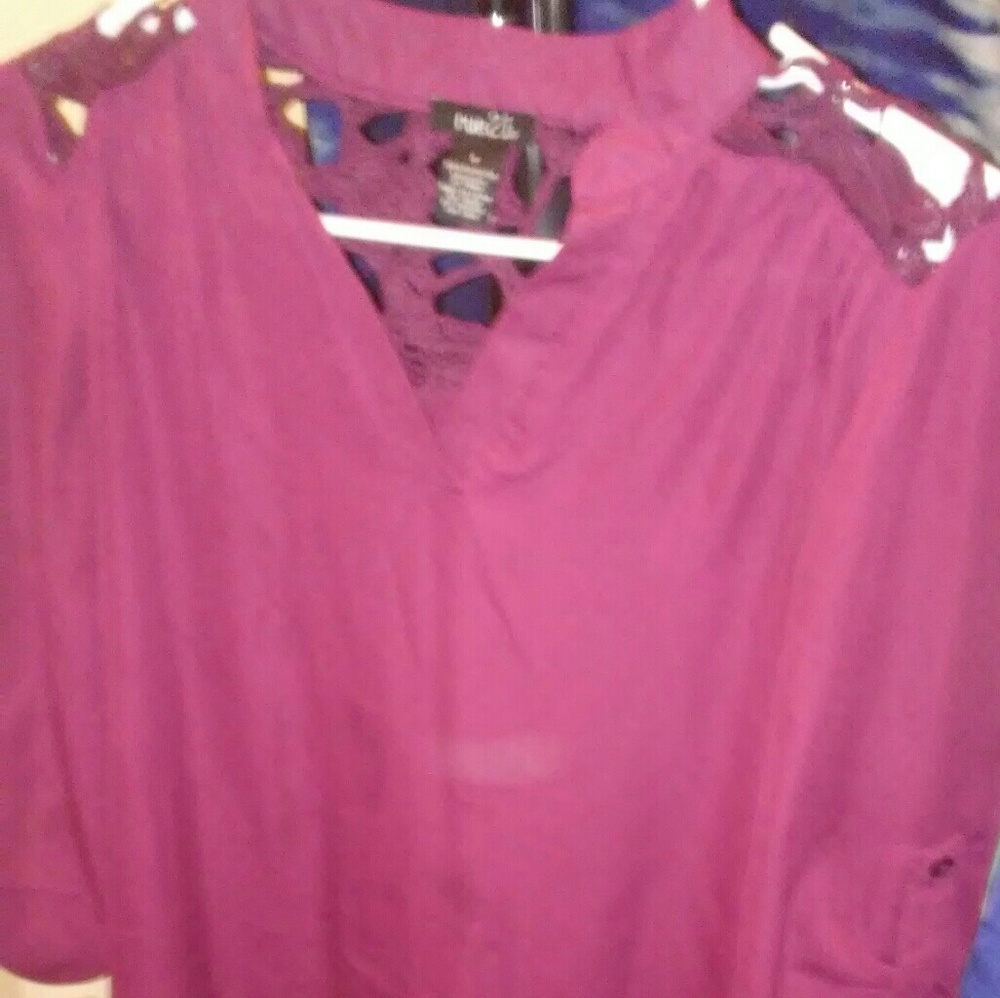 Long Sleeve Blouse With Lace Back At The Top