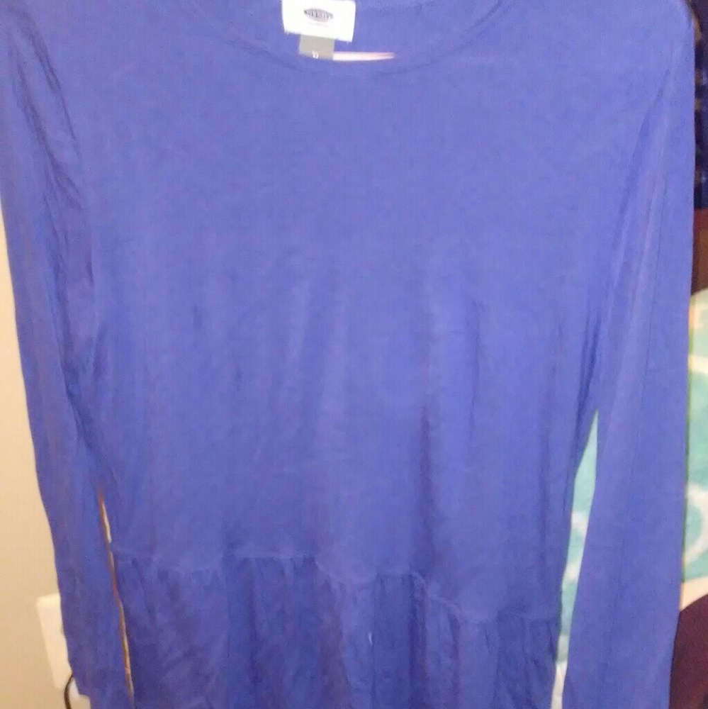 Long Sleeve Stretchy Peplum Top