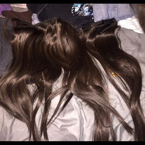 Chocolate brown hair extensions