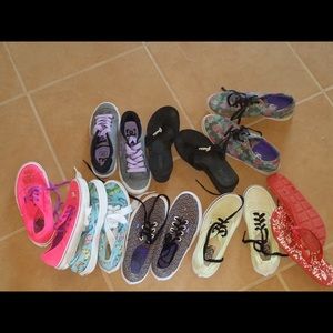 8 pairs of woman's /girls shoes