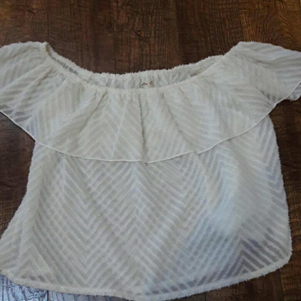 Off the shoulder blouse from Hollister.