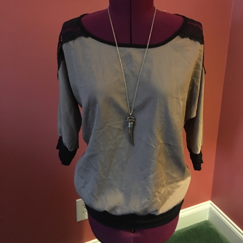 Black and Tan top ****  part of 5 for $20******